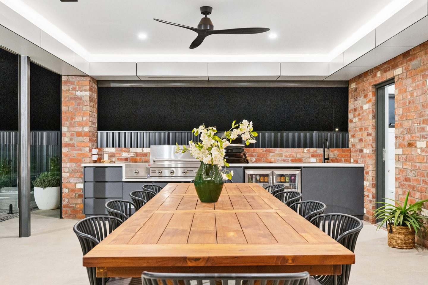 The alfresco and outdoor kitchen